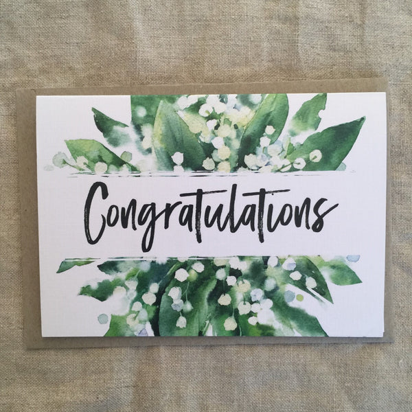 Congratulations Lily of the Valley Card