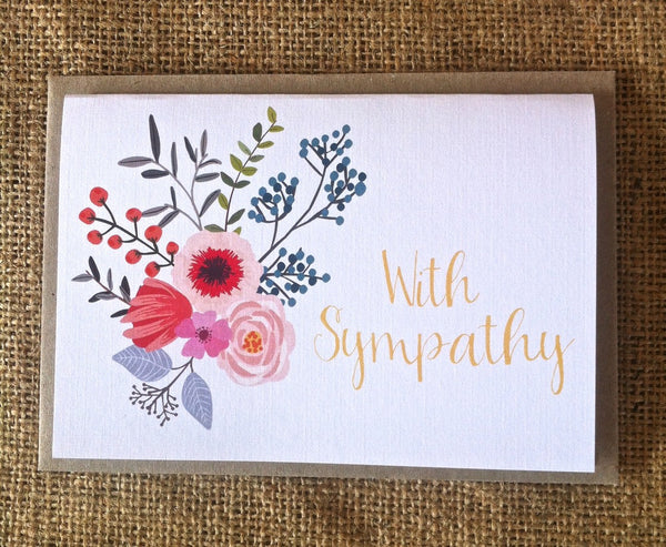 With Sympathy Bouquet Card